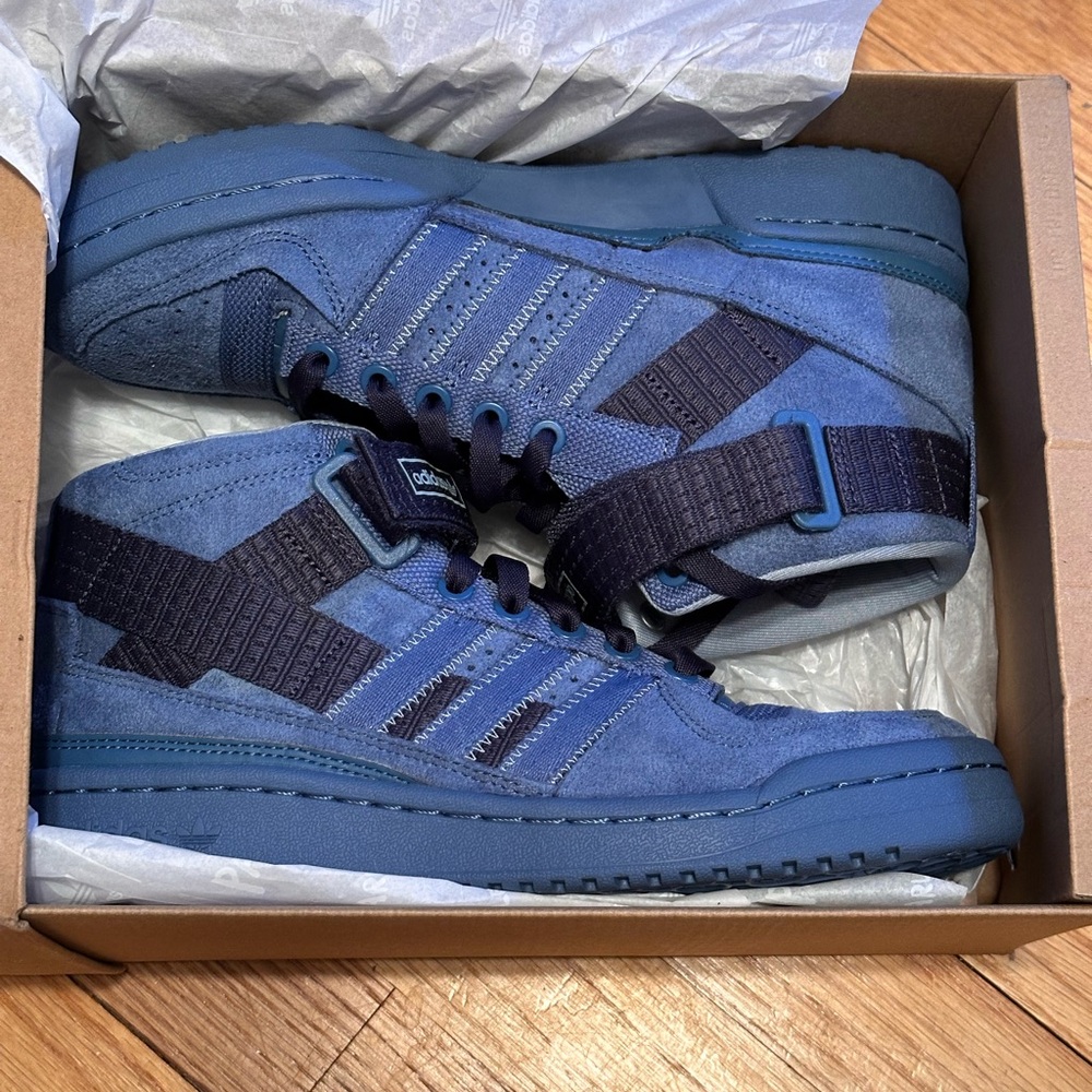 BRAND NEW, NEVER WORN Adidas Parley Men's Blue High-Top Sneakers